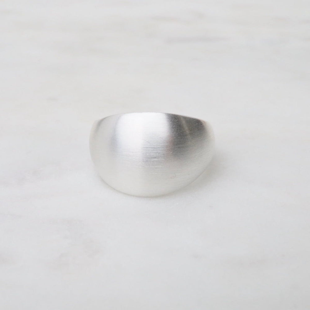 RNG Tapered Wide Ring - Brushed Sterling Silver