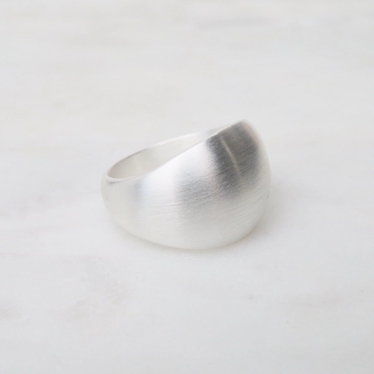 RNG Tapered Wide Ring - Brushed Sterling Silver
