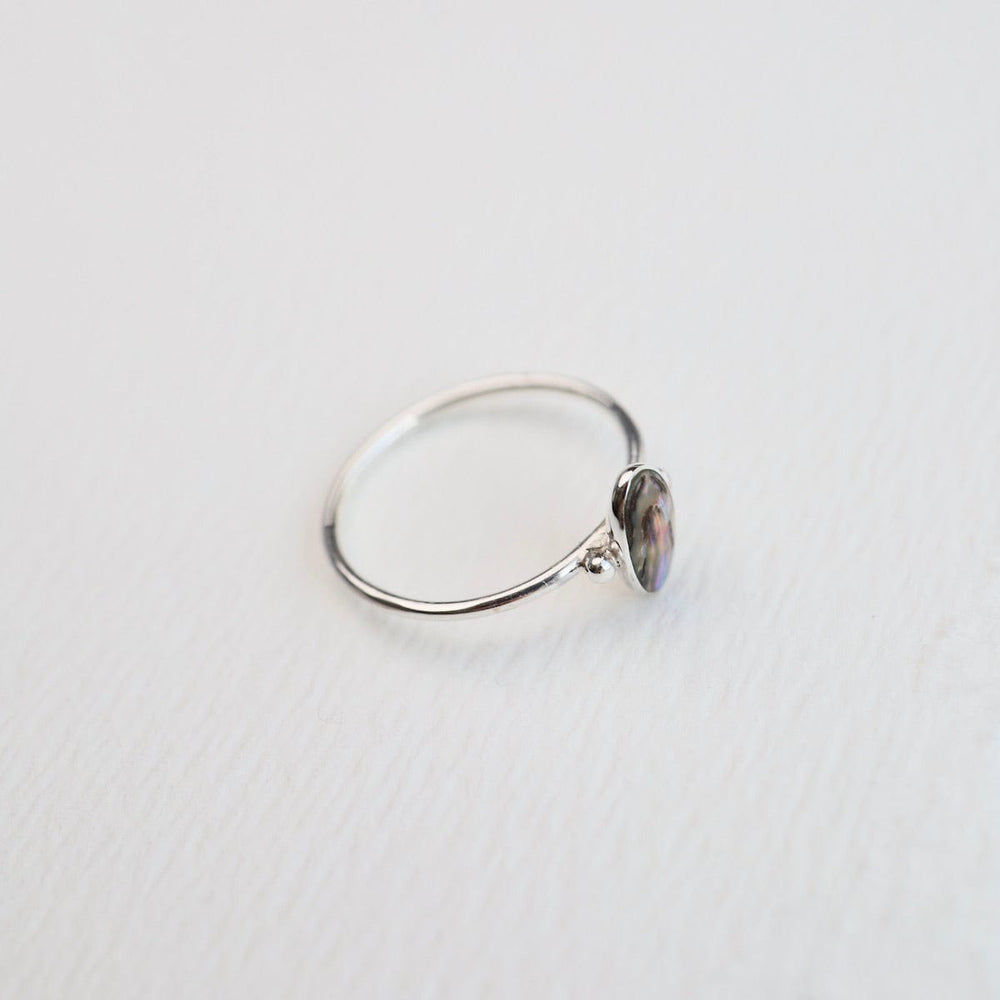 
                  
                    RNG Thin Oval Abalone Silver Ring
                  
                