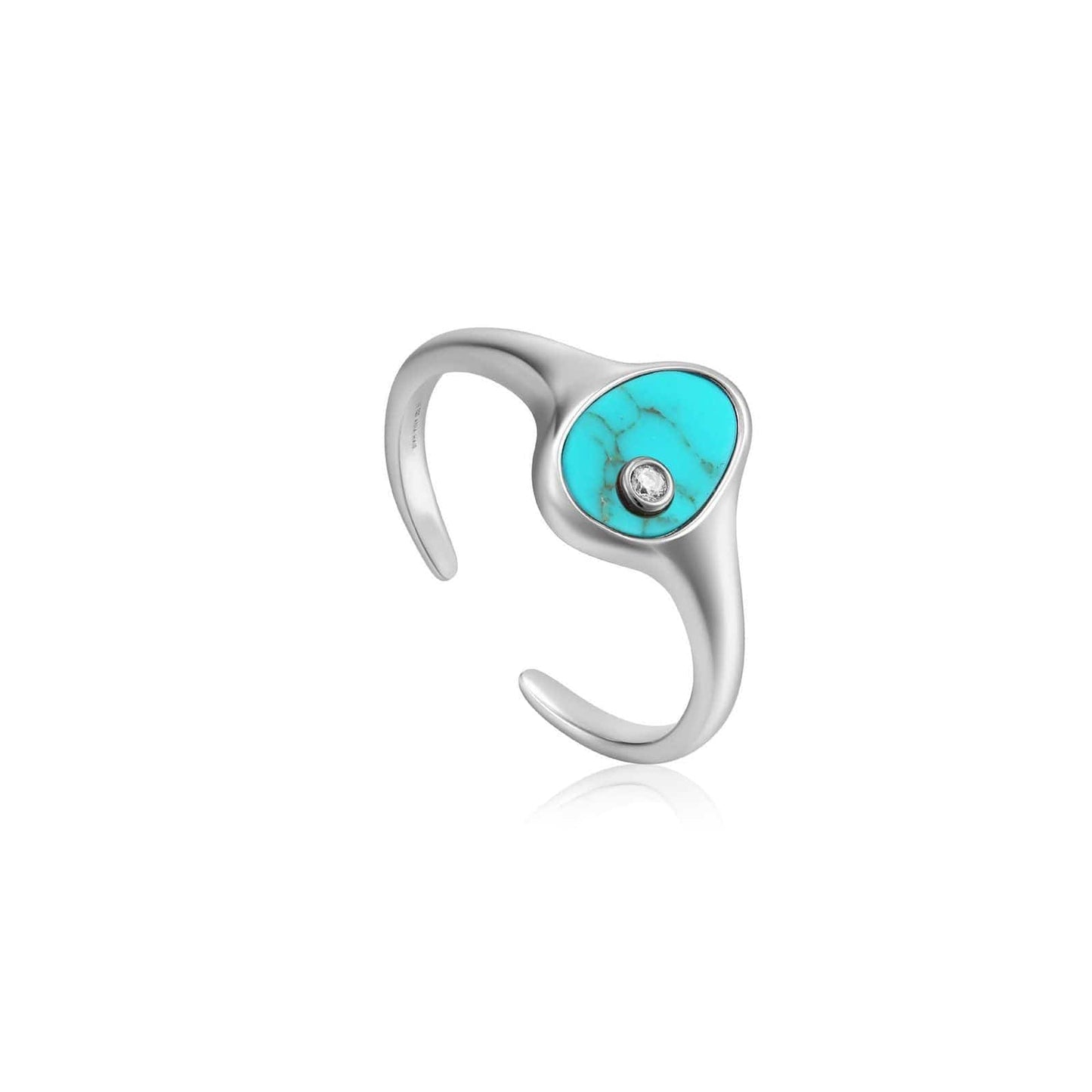 RNG Tidal Turquoise Adjustable Signet Ring