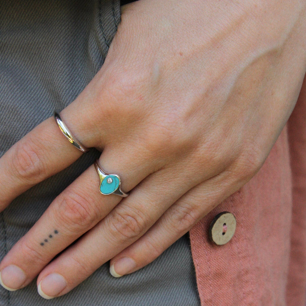 
                      
                        RNG Tidal Turquoise Adjustable Signet Ring
                      
                    