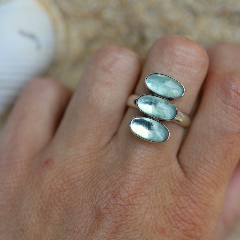 
                  
                    RNG Triple Apatite Glowing Oval Cabochon Ring
                  
                