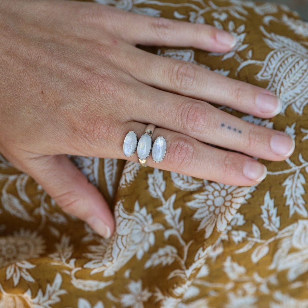 
                  
                    RNG Triple Rainbow Moonstone Glowing Oval Cabochon Ring
                  
                