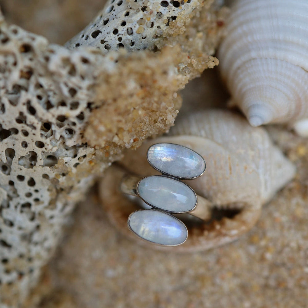 
                  
                    RNG Triple Rainbow Moonstone Glowing Oval Cabochon Ring
                  
                