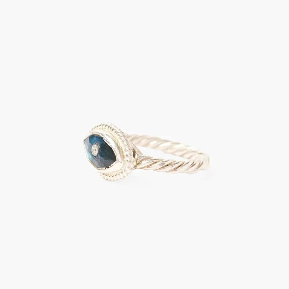 
                  
                    RNG Twist Evil Eye Ring Labradorite
                  
                