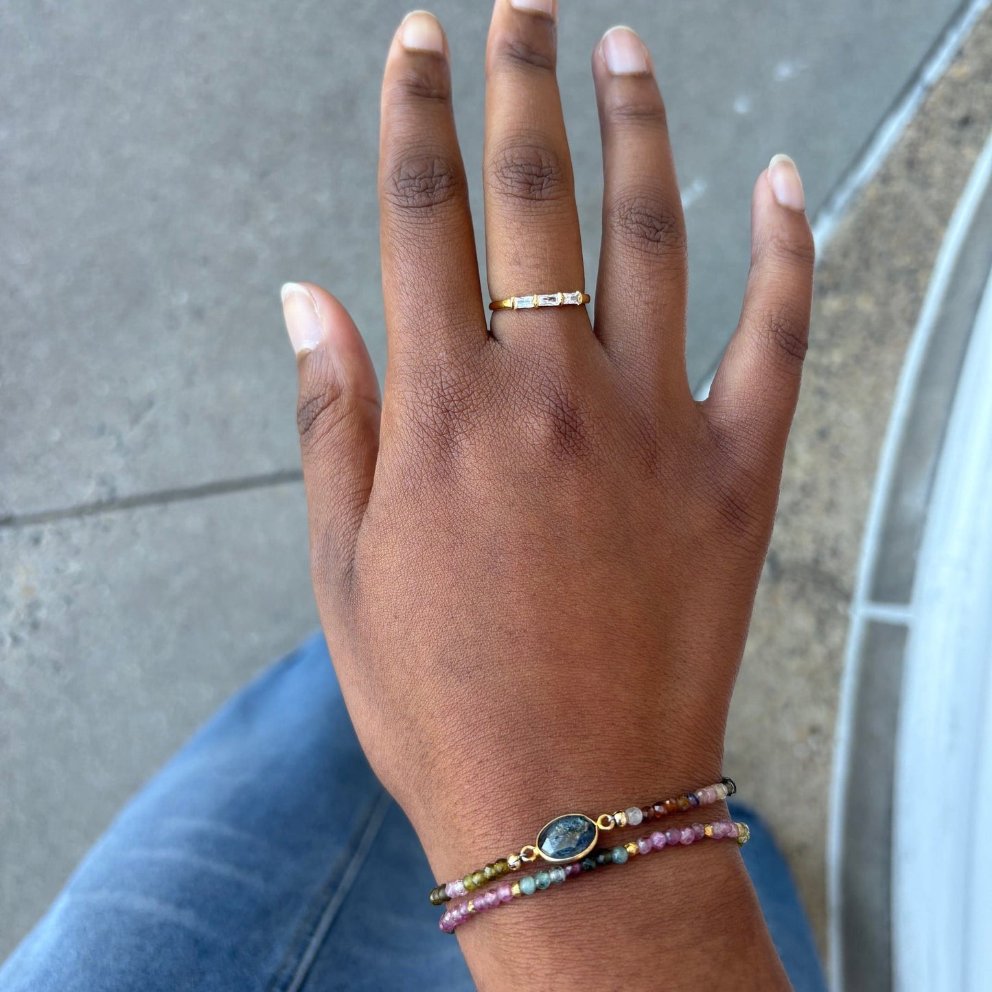 RNG-VERM 3 Channel Set CZ Band - Gold Vermeil