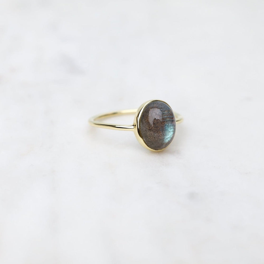 
                  
                    RNG-VERM Gold Vermeil Bezel Set Labradorite Cabochon Ring
                  
                