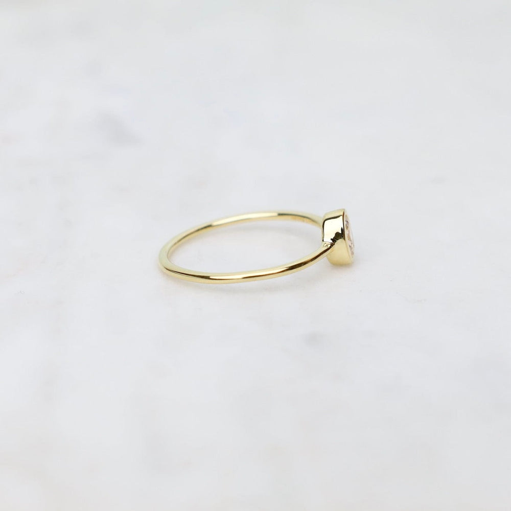 
                  
                    RNG-VERM Gold Vermeil Oval Bezel Set CZ Ring
                  
                