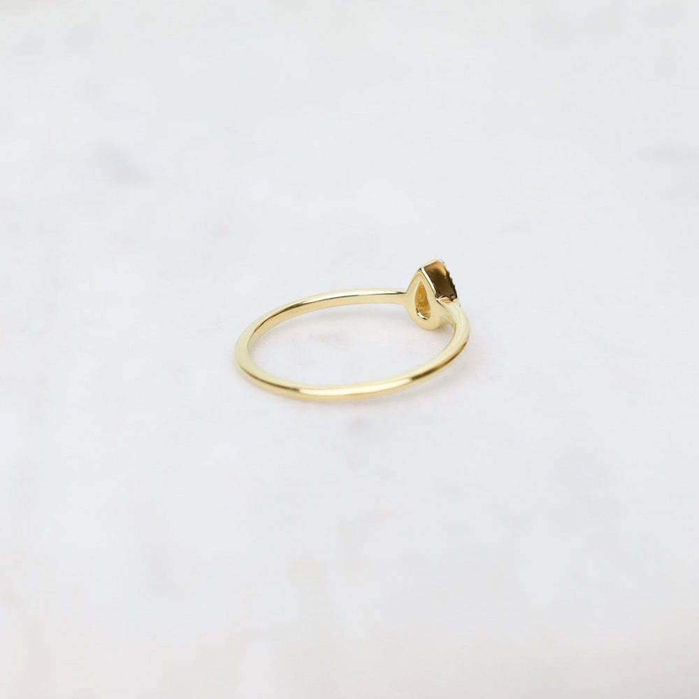 
                  
                    RNG-VERM Gold Vermeil Pear Cut CZ Milgrain Edge Ring
                  
                