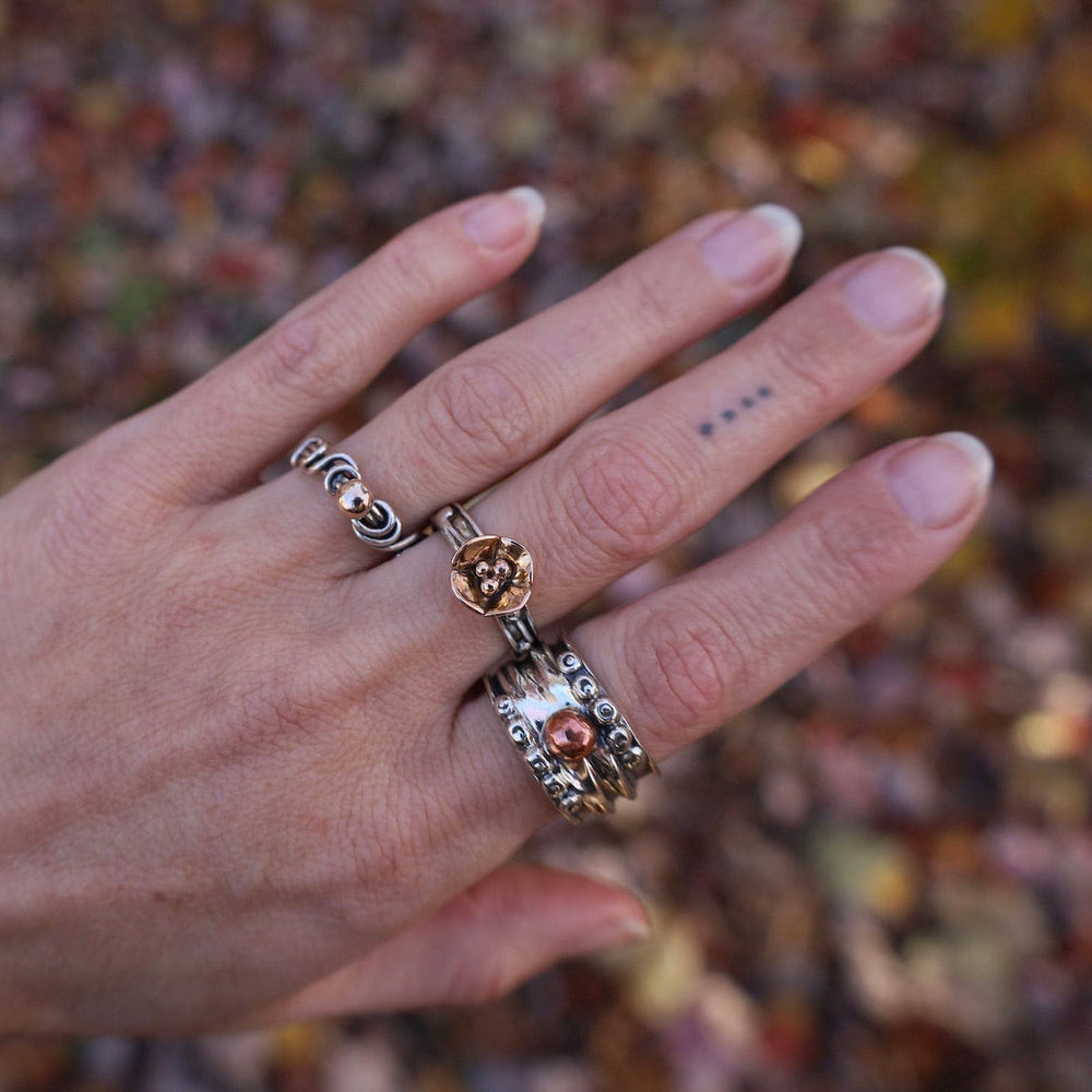 
                      
                        RNG Vine Ring with Rose Gold Accent
                      
                    