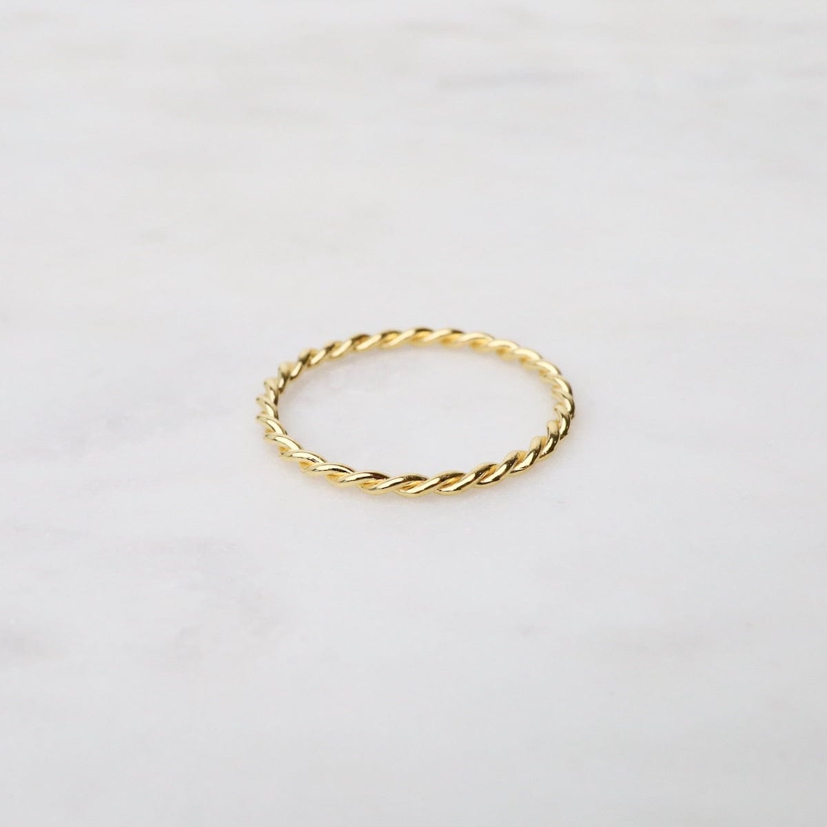 RNG-VRM Gold Vermeil Twisted Band Stacking Ring