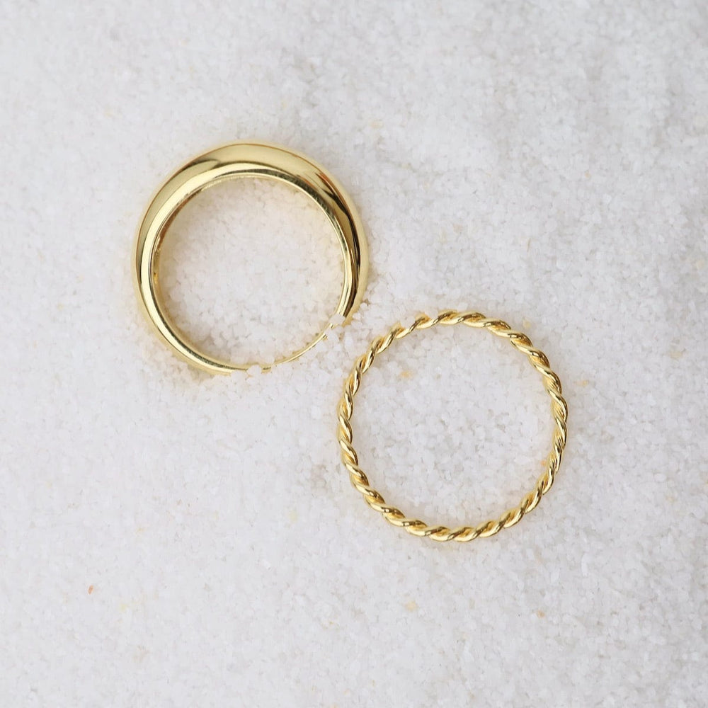 
                  
                    RNG-VRM Gold Vermeil Twisted Band Stacking Ring
                  
                