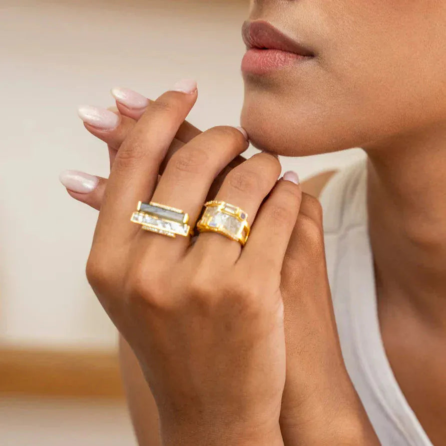 RNG-VRM Hanover Gold Vermeil Ring - Champagne Diamond