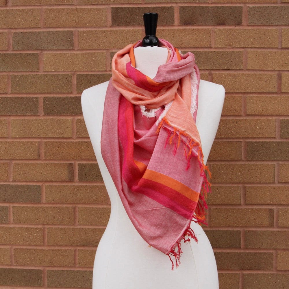 SCRF Bright Stripes Cotton Scarf