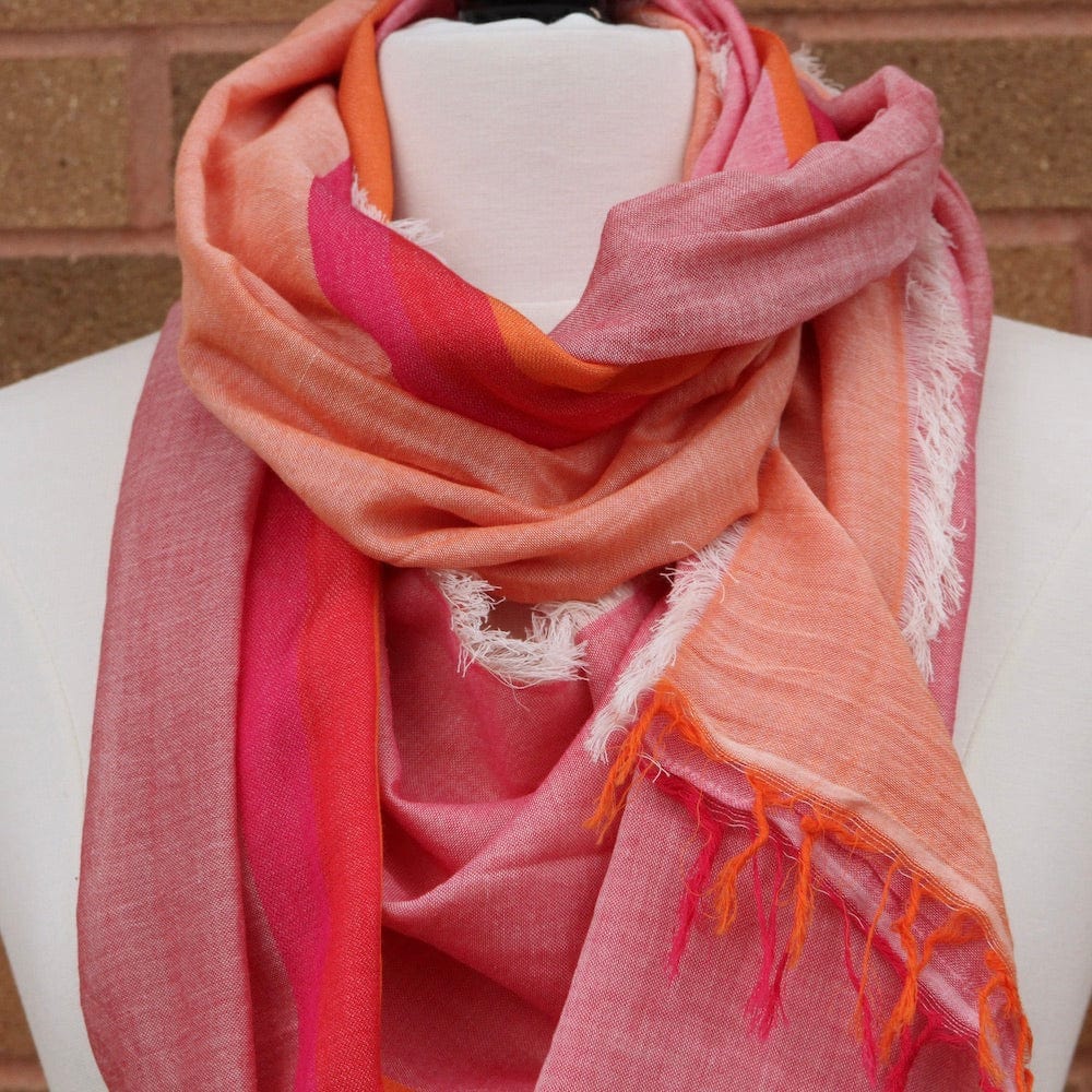 SCRF Bright Stripes Cotton Scarf