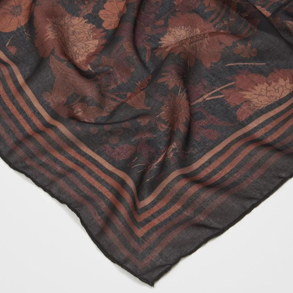 
                      
                        SCRF Deco Bloom Brown Midweight Scarf
                      
                    