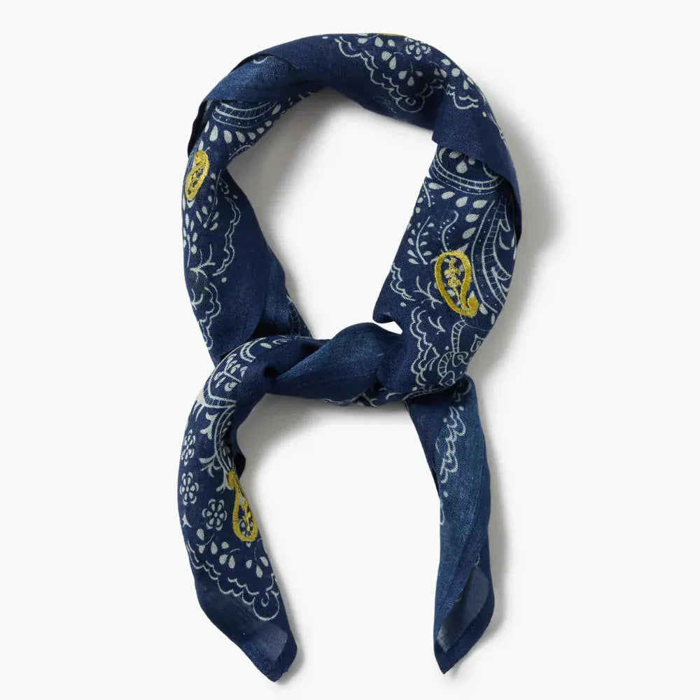 SCRF Embroidered Paisley Bandana Majolica Blue