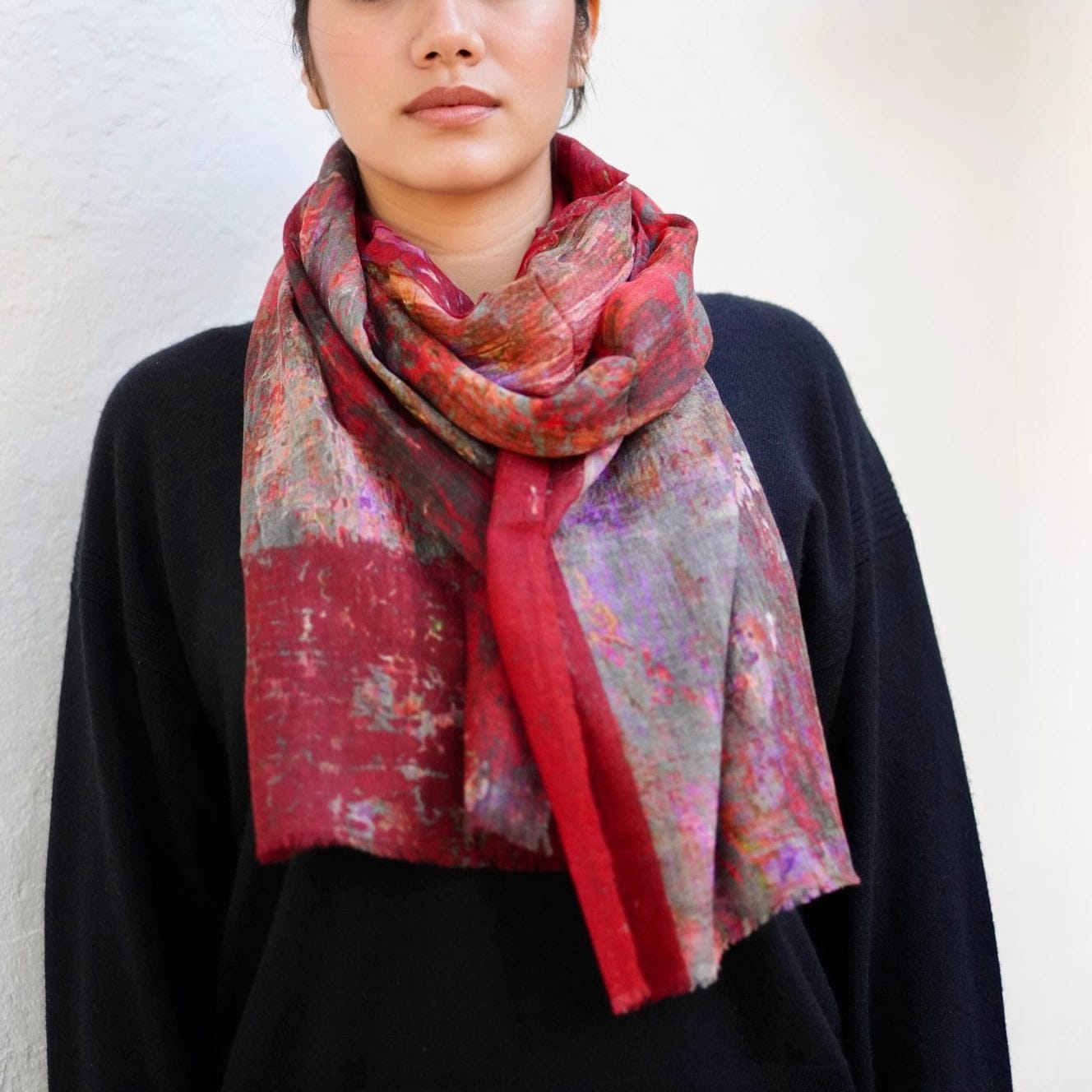 SCRF Featherweight Watercolor Burnished Scarf