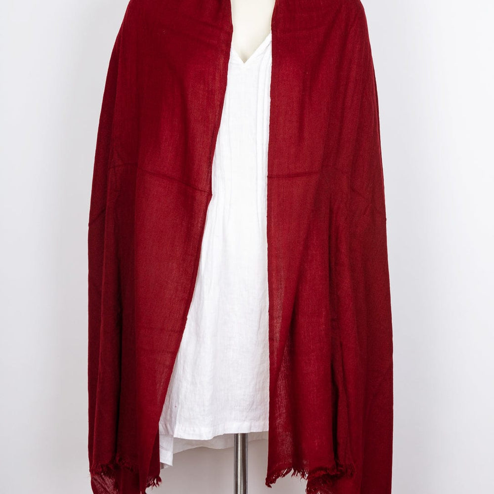 SCRF Gigi Cashmere Wrap - Burgundy