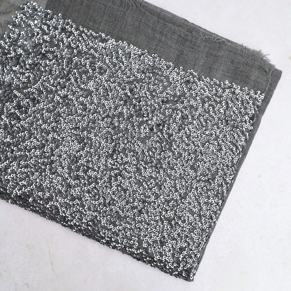 
                  
                    SCRF Grey Wool/Silk Scarf With Sequins
                  
                