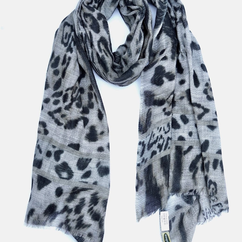 
                  
                    SCRF Himalayan Leopard Print Wool Scarf/Wrap Grey
                  
                