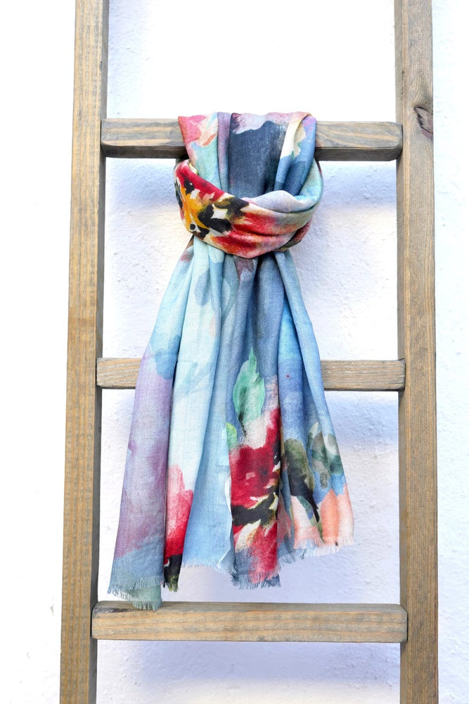 
                  
                    SCRF Isparta Floral Wool Scarf/Wrap - Blue
                  
                