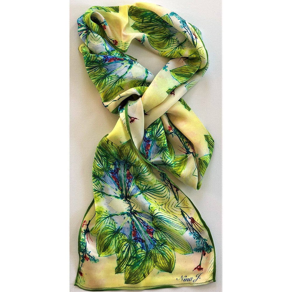 SCRF Leaf Crown Silk Scarf