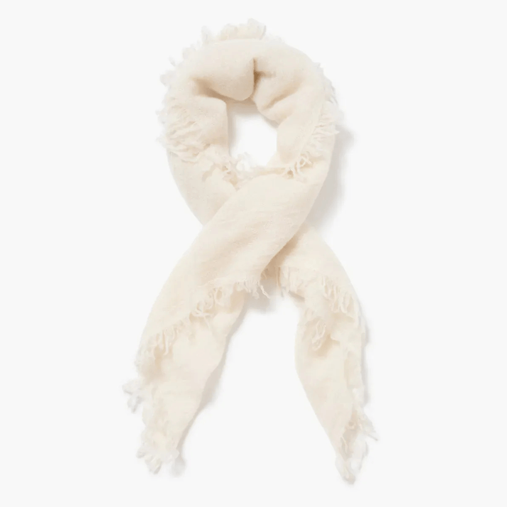 SCRF Micro Cashmere Scarf Eggshell