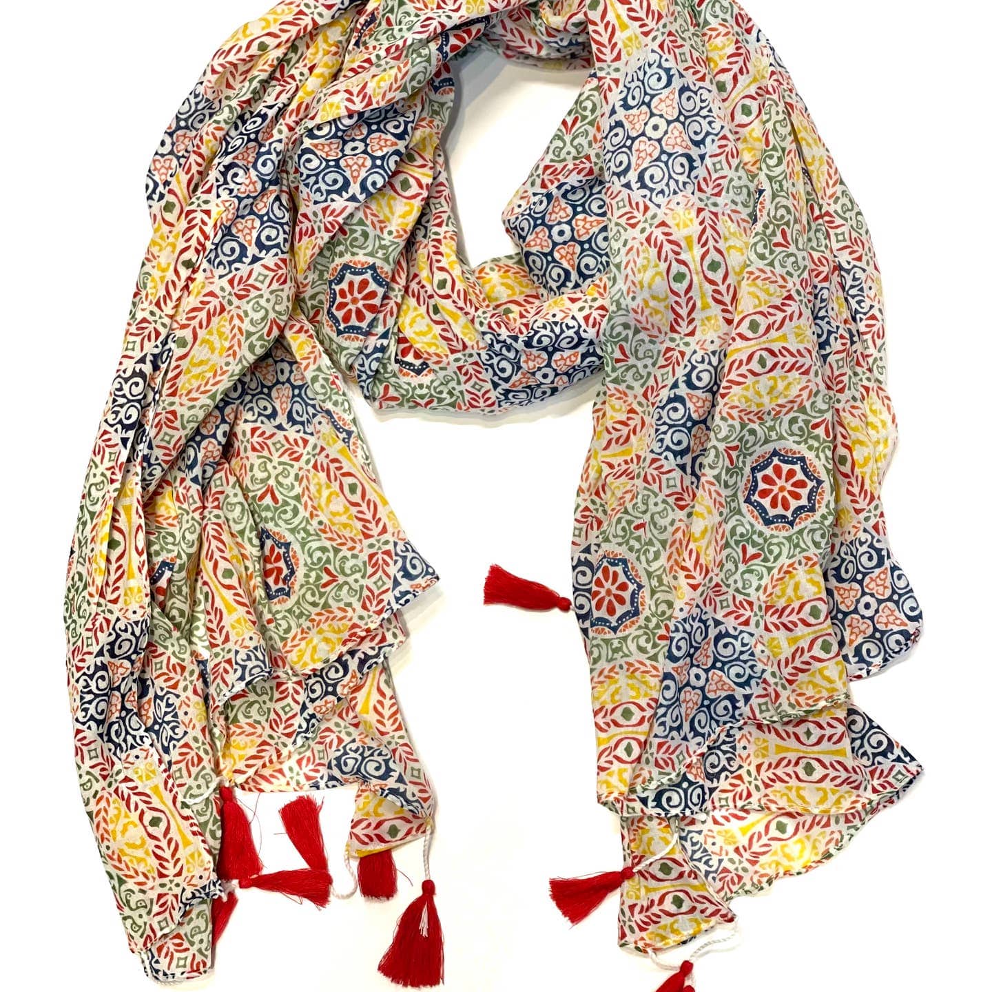 SCRF Miramare Tassel Cotton Scarf