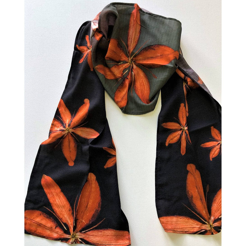 SCRF Night Lillies Cotton Scarf