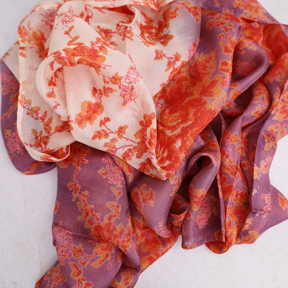 
                      
                        SCRF Orange & Lilac Grace Silk Scarf
                      
                    