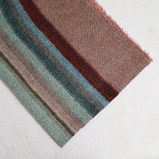 SCRF Pangden Wool/Silk Scarf - Earth Stripes