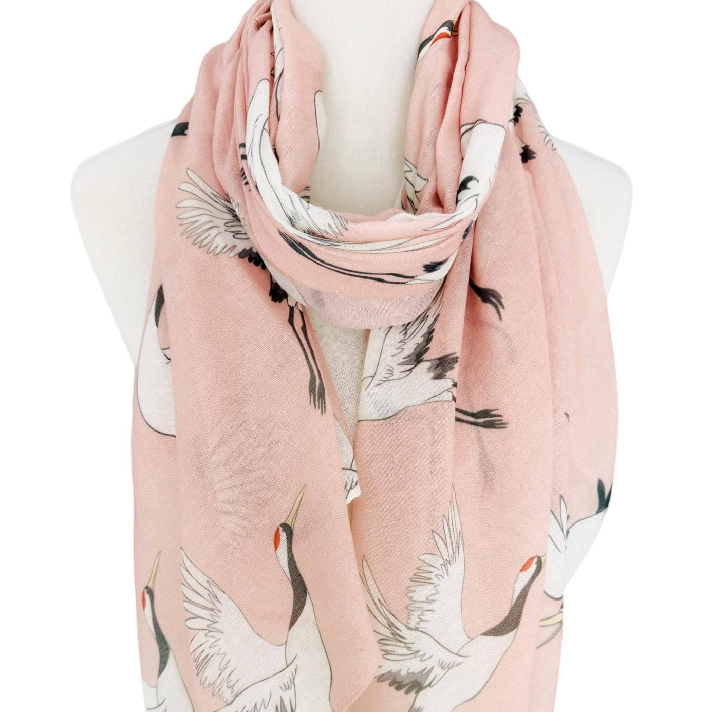 SCRF Pink-Multi Crane Scarf