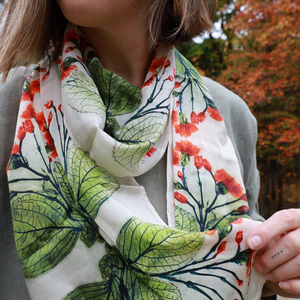 SCRF Scarlet Carnation - Silk Scarf