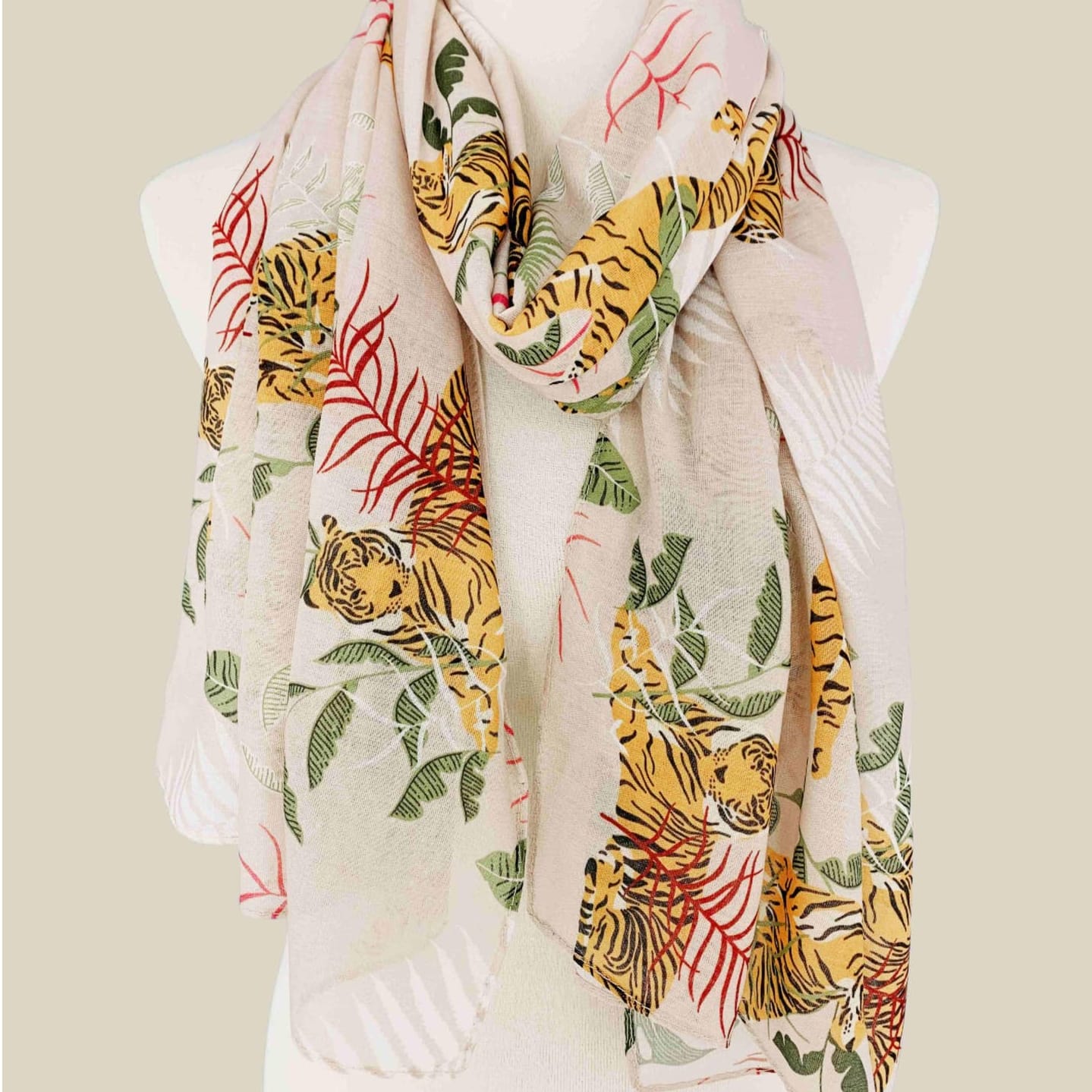 SCRF Tiger & Tropical Scarf
