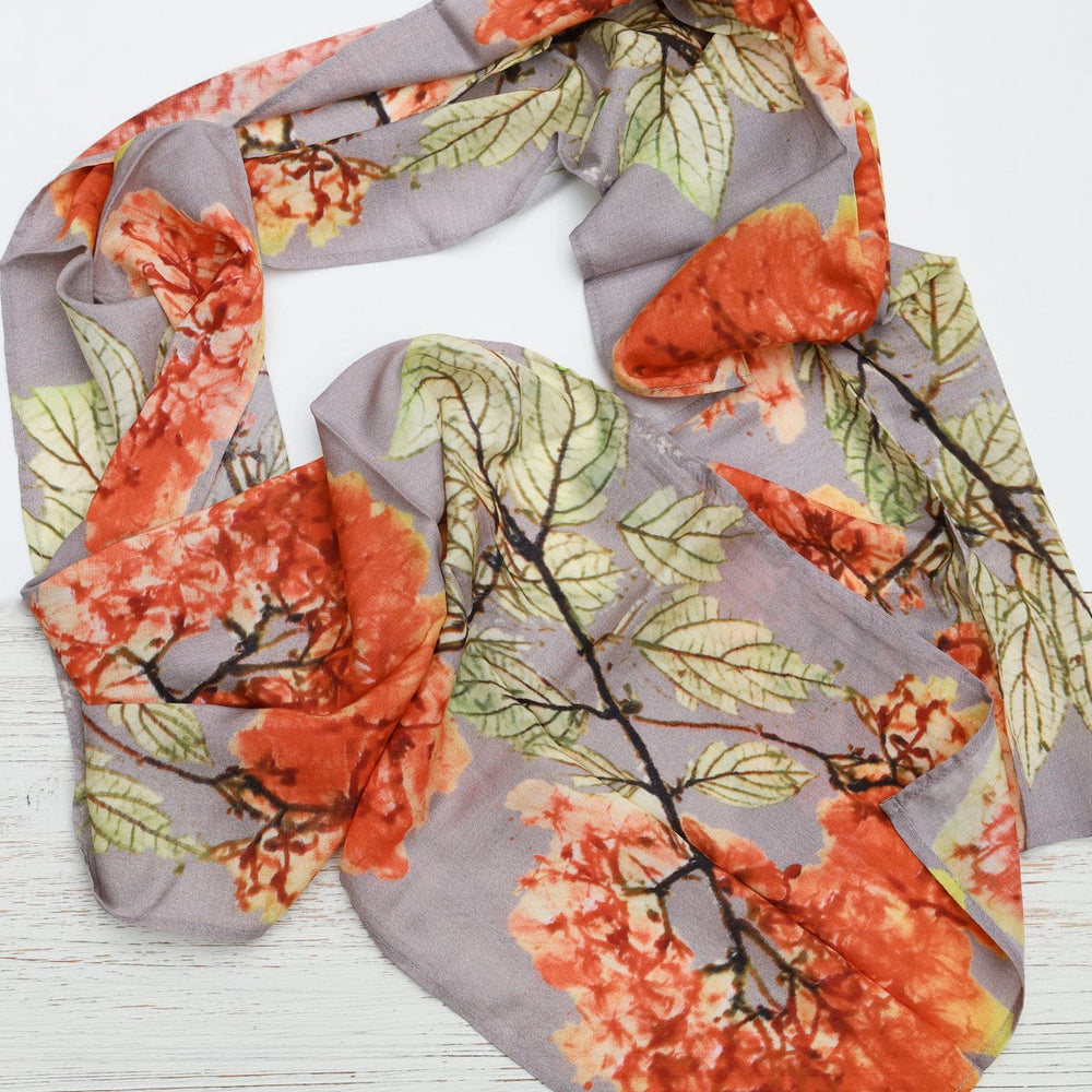 SCRF Victorian Hydrangea Cotton Scarf