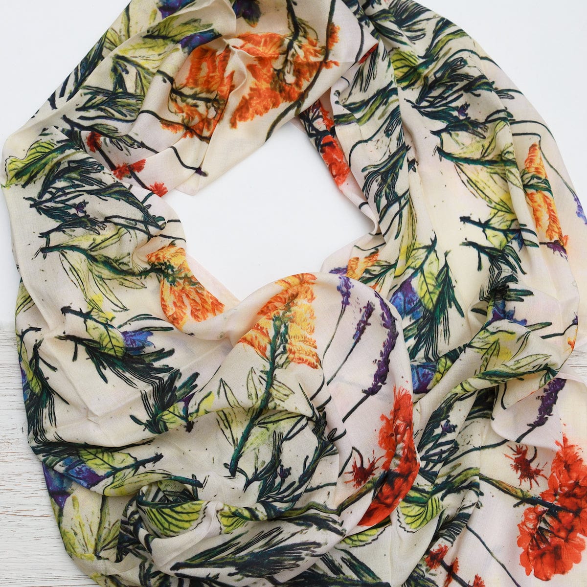 Load image into Gallery viewer, SCRF Wild Flowers - Cotton Scarf
