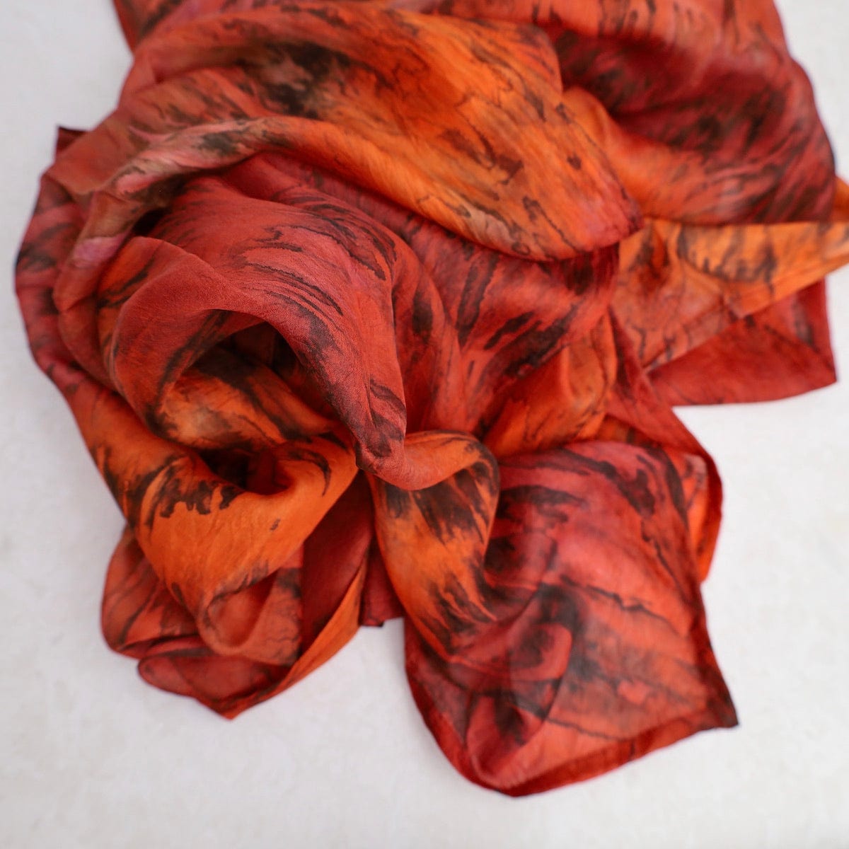 SCRF Yume Shibori Silk Scarf ~ Burgundy