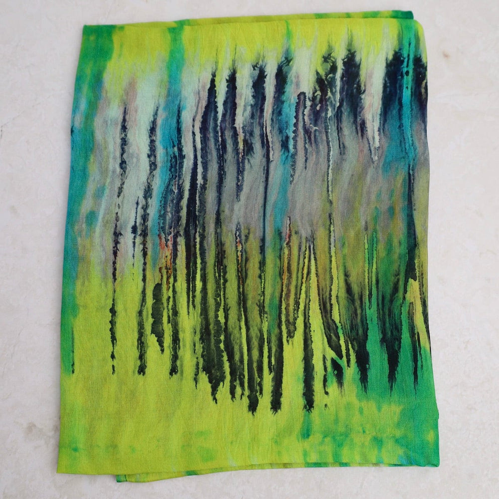 
                  
                    SCRF Yume Shibori Silk Scarf ~ Multi Green
                  
                