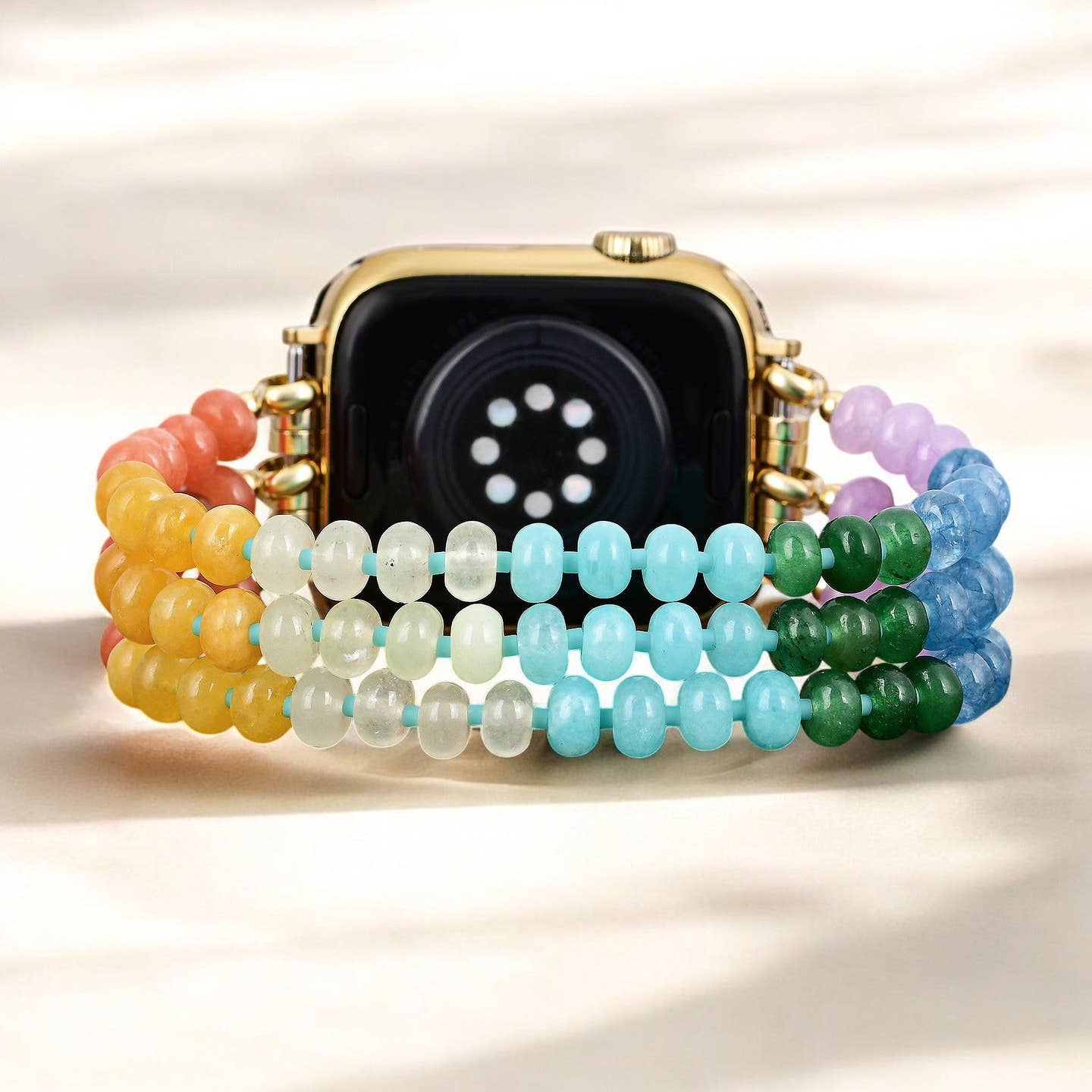 Rainbow Glow Stone Stretch Apple Watch Strap – Dandelion Jewelry