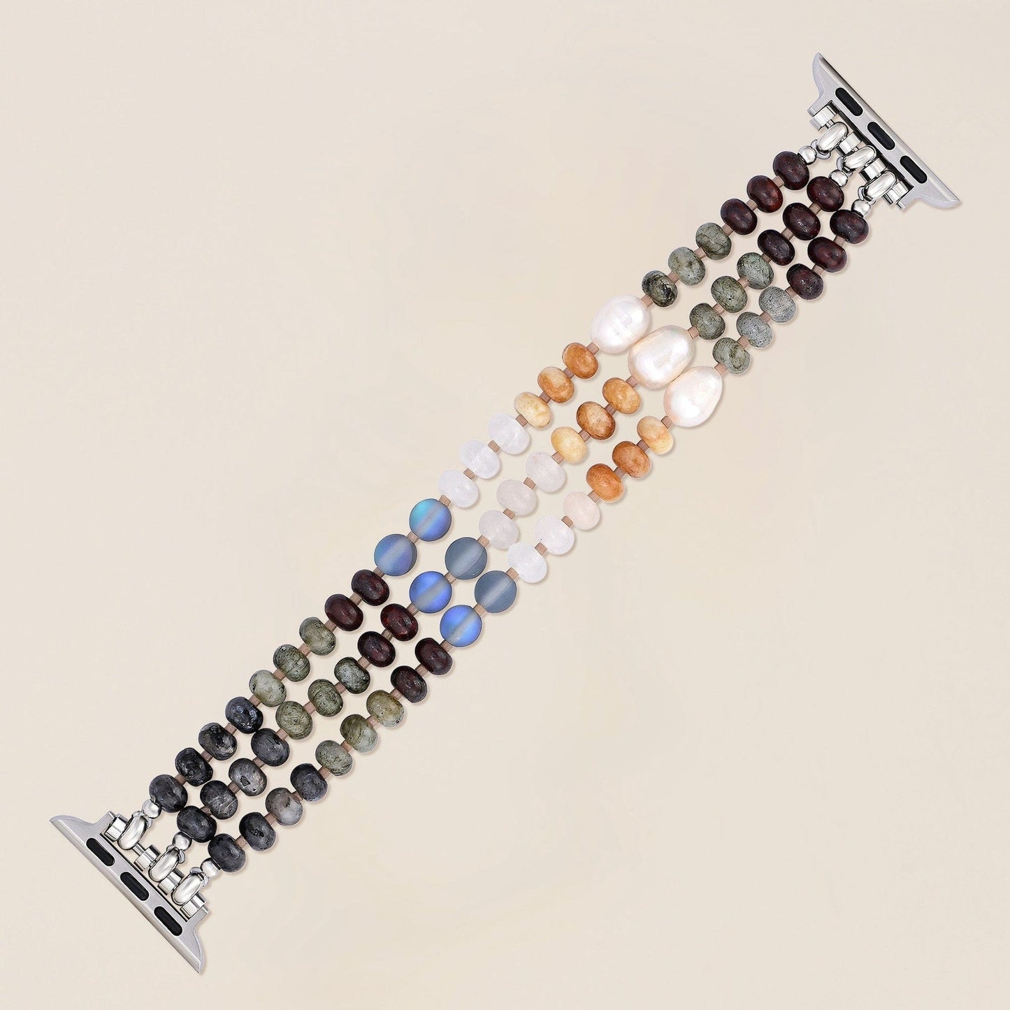 WAT Tropical Earth Stone Stretch  Apple Watch Strap
