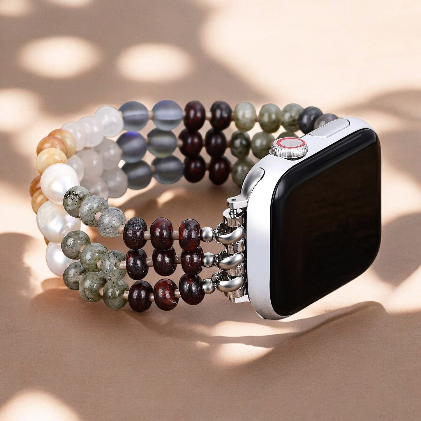 WAT Tropical Earth Stone Stretch  Apple Watch Strap