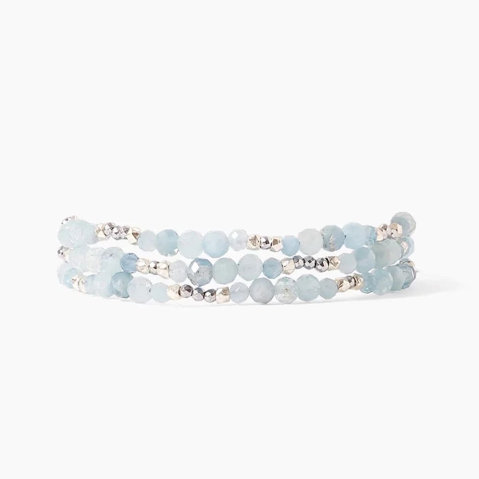 WRP Aquamarine Silver Granada Naked Wrap Bracelet