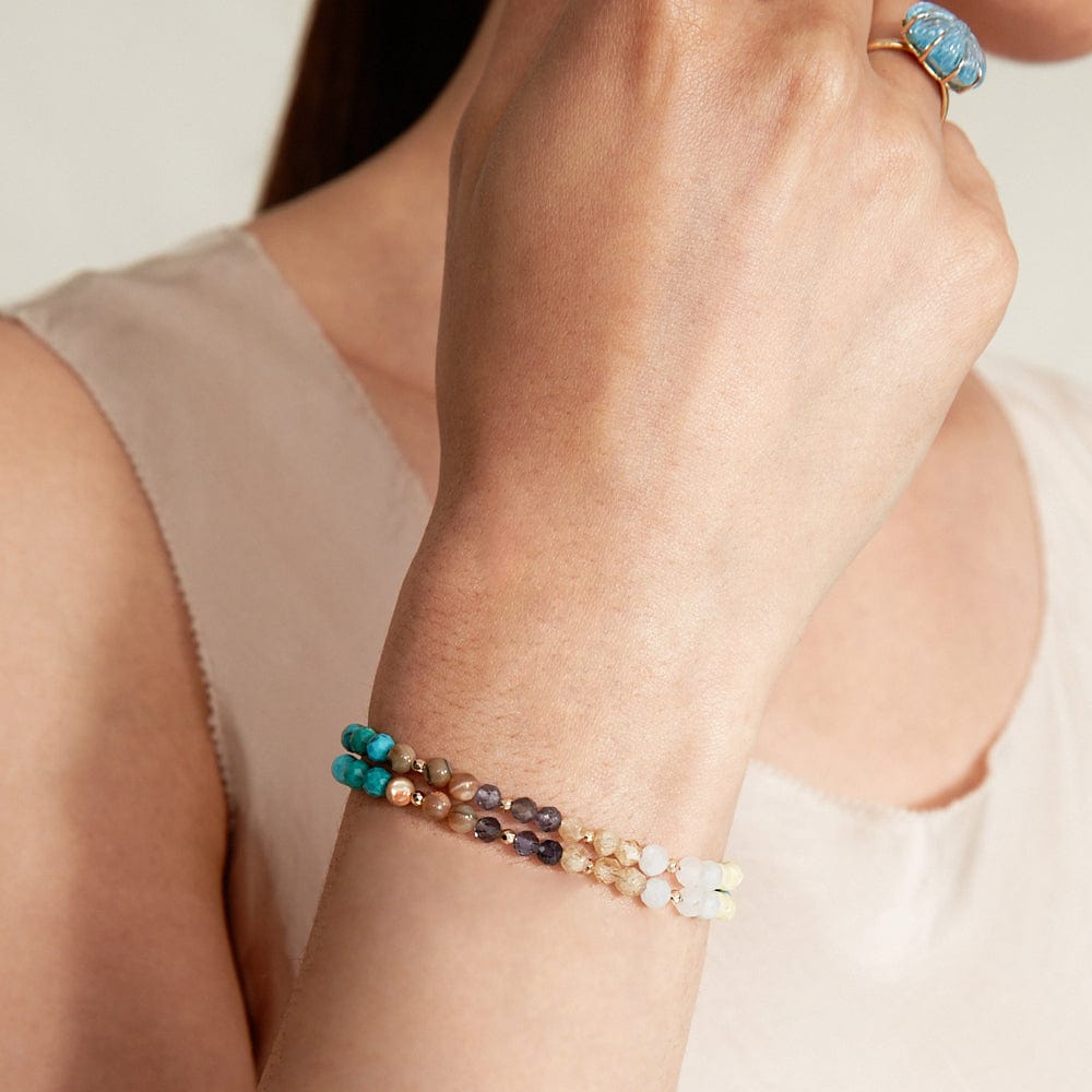 WRP-GPL Double Naked Wrap Bracelet Turquoise Mix