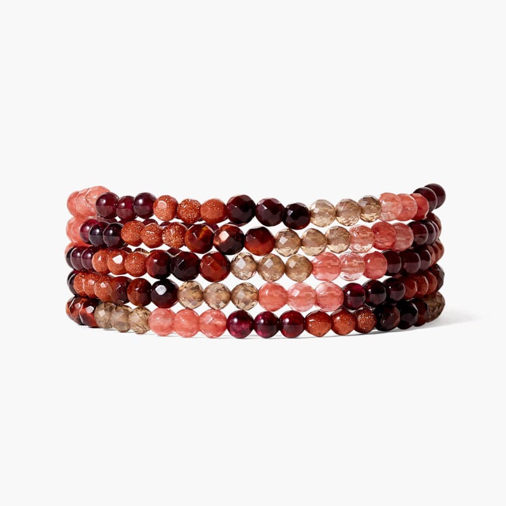 
                      
                        WRP-GPL Garnet Mix Step Naked Wrap Bracelet
                      
                    