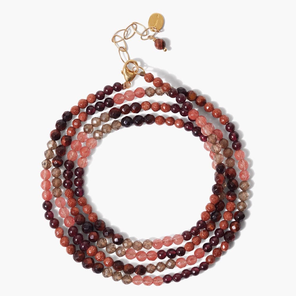 
                      
                        WRP-GPL Garnet Mix Step Naked Wrap Bracelet
                      
                    