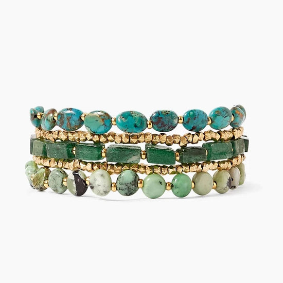 Load image into Gallery viewer, WRP-GPL Green Mix Taos Wrap Bracelet
