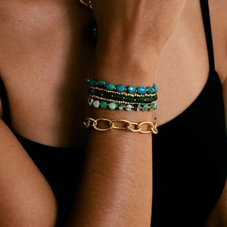 WRP-GPL Green Mix Taos Wrap Bracelet