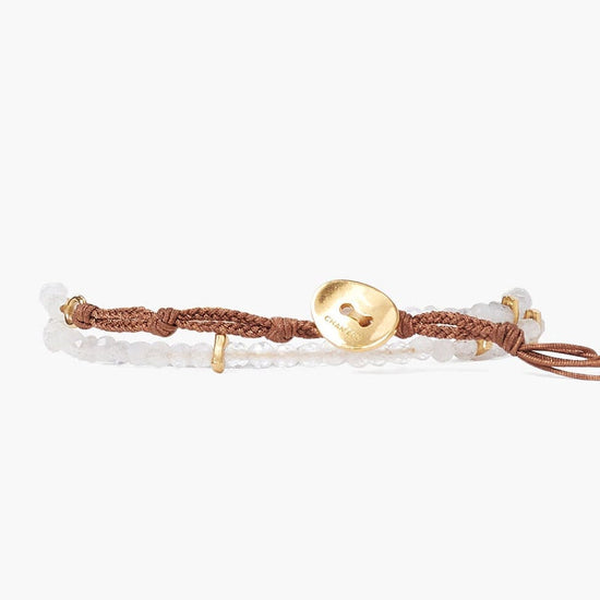 Load image into Gallery viewer, WRP-GPL Moonstone Gold Element Naked Wrap Bracelet
