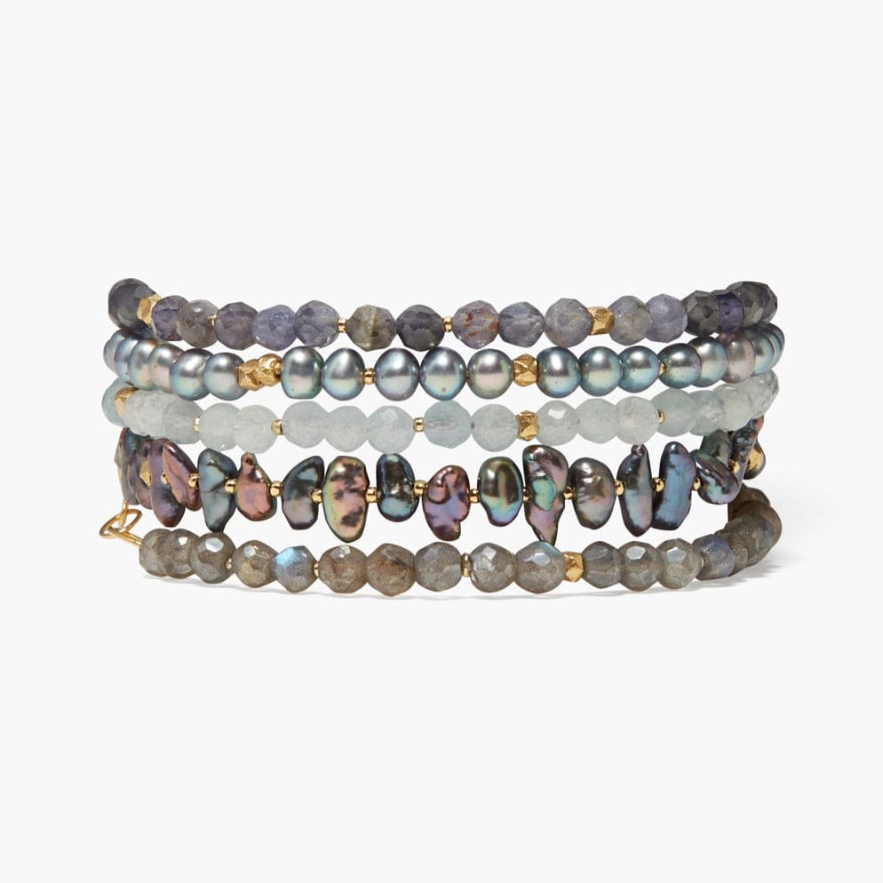 WRP-GPL Riviera Wrap Bracelet Iolite Mix